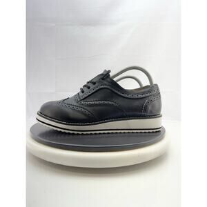 Torrid Wingtip Oxford Womens Size 9.5 WW Black Faux Leather Platform Shoes